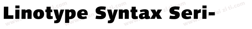 Linotype Syntax Seri字体转换